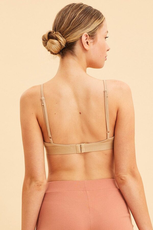 Beige Triangle Bralette Cotton Stretch - Image 5